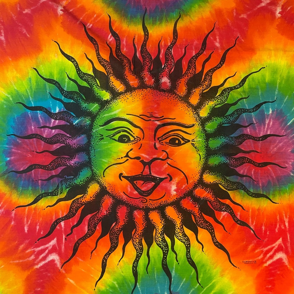 Vibrant Sunburst Tapestry Wall Art